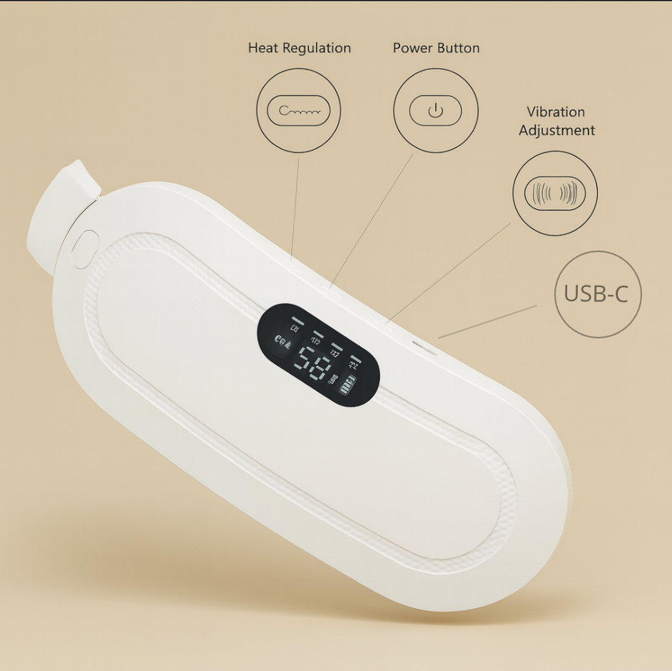 Menstrual Pain Relief Vibrating Heating Belt